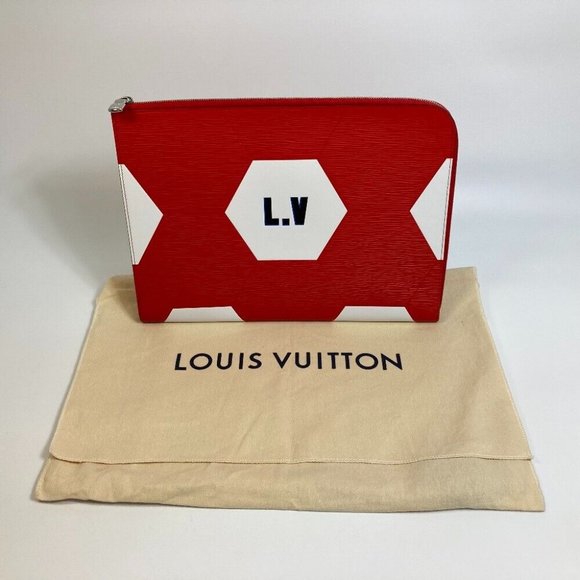 Authentic LOUIS VUITTON 2018 FIFA Cup Pochette Jules GM Clutch - Picture 1 of 13